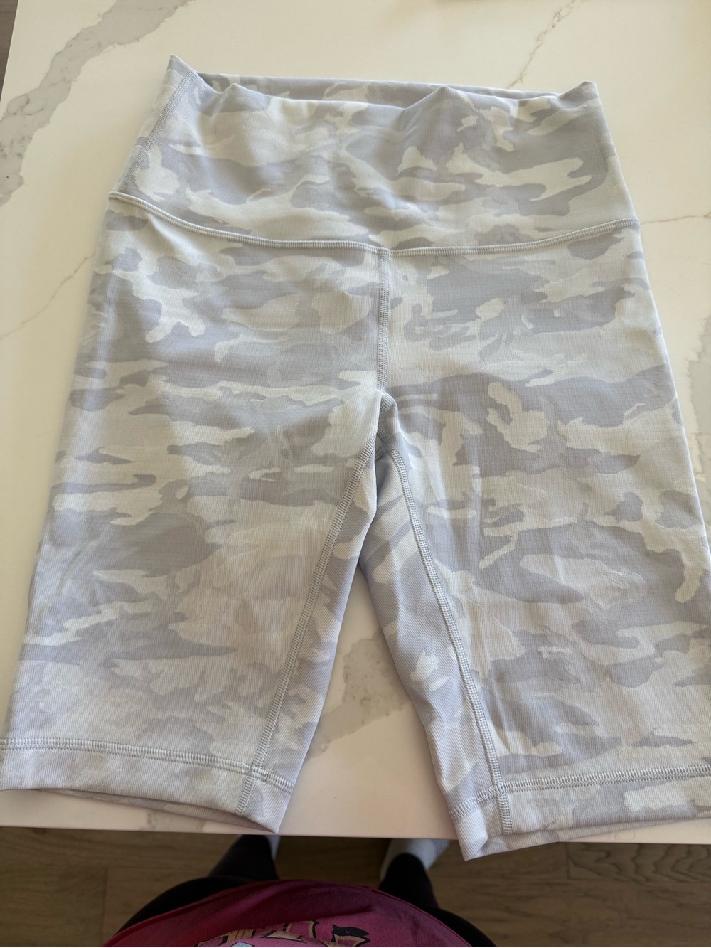 lululemon athletica Light Gray Camo High-Rise Bike Shorts